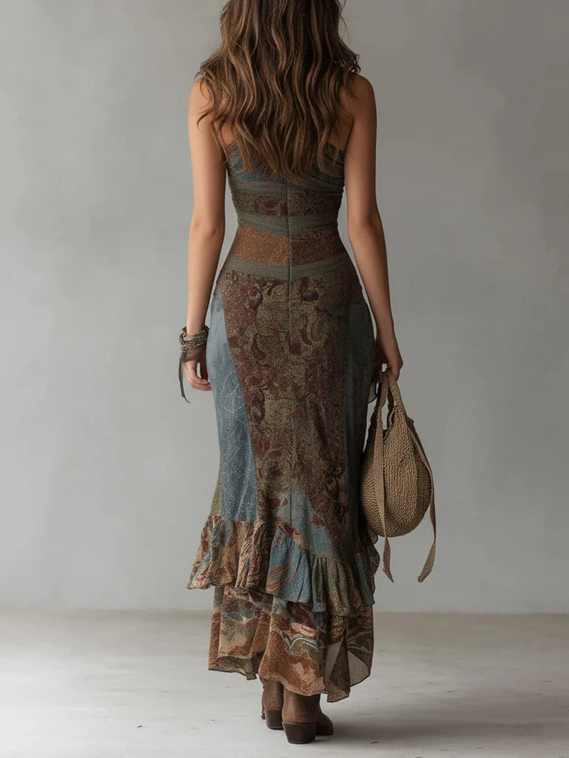 Vestido Elena – Largo estampado étnico