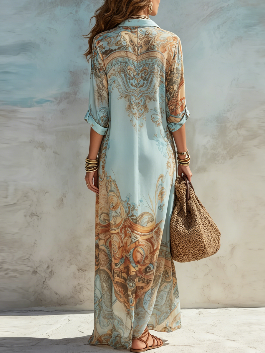 Vestido Bianca – Largo floral barroco