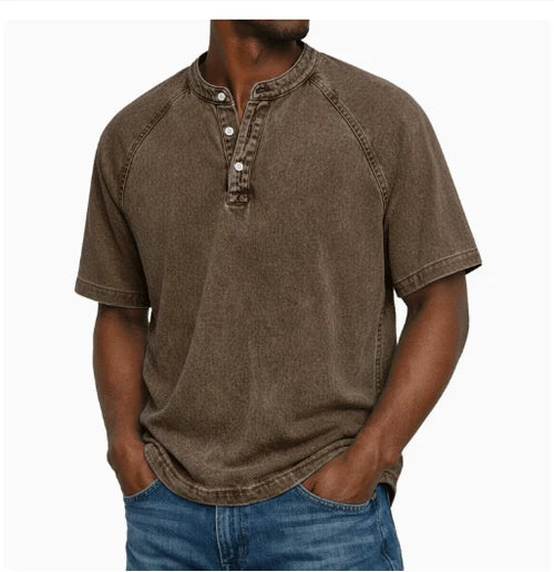 Camiseta Henley – Básica