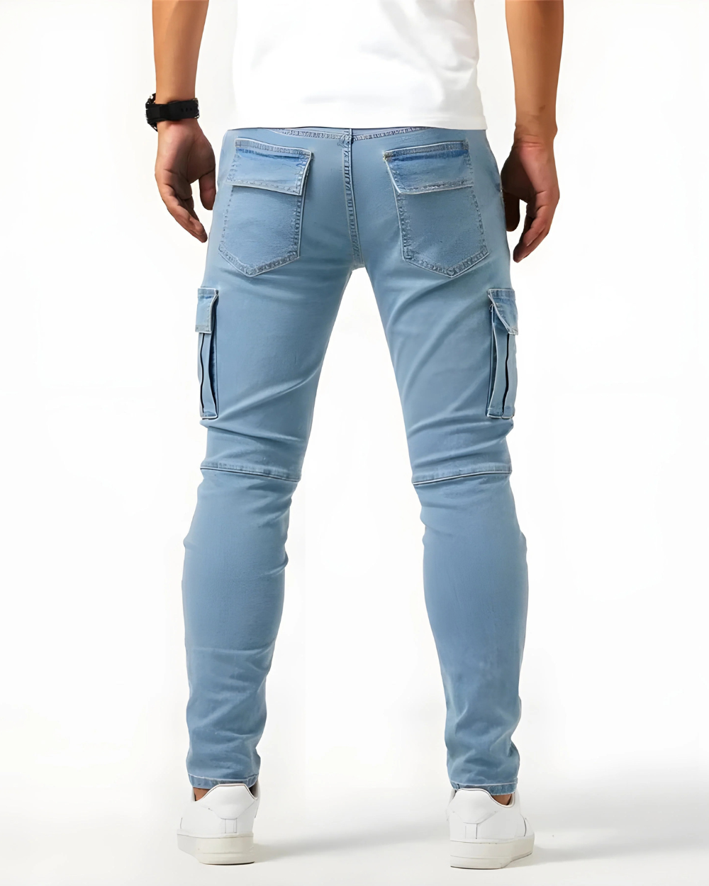 Pantalón Cargo – Marino elástico