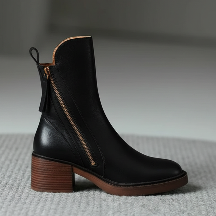 Botas de cuero – Tacón cuadrado