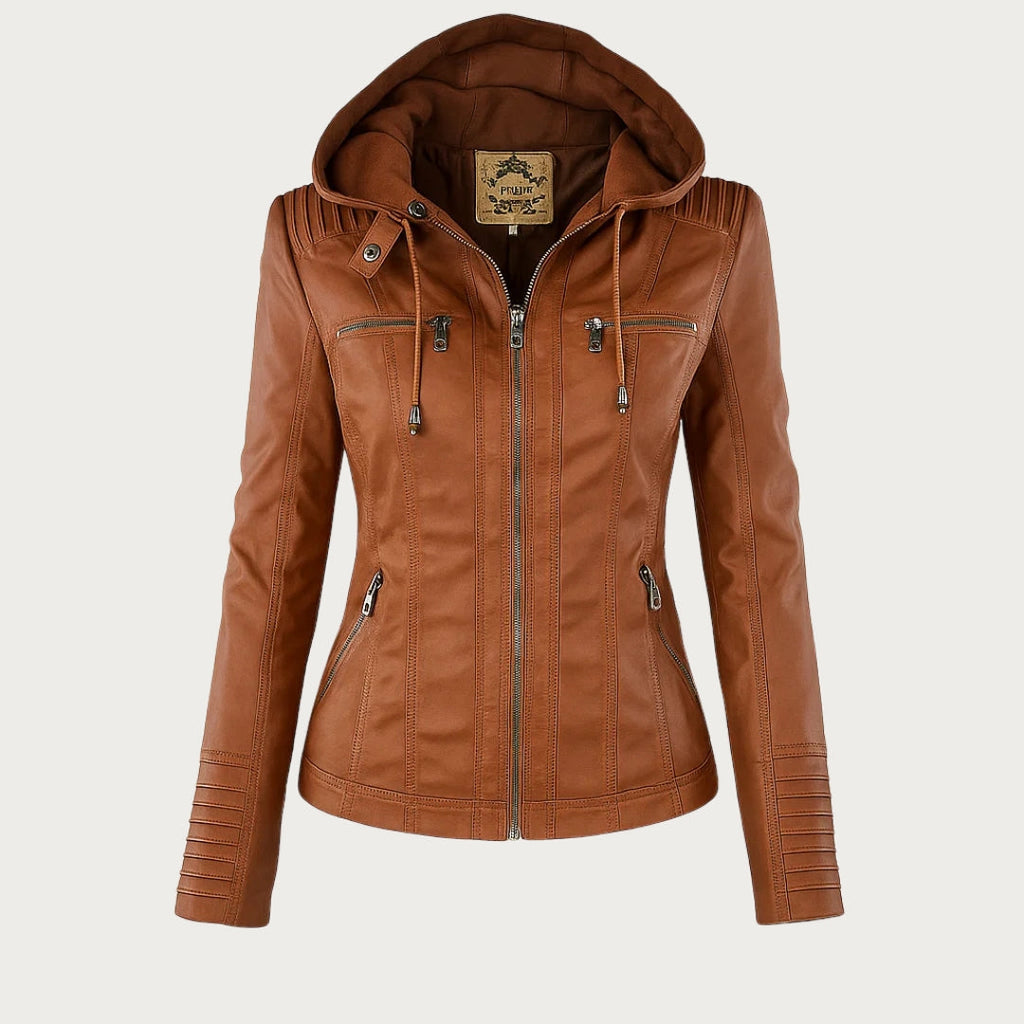 Chaqueta Flavia – Piel elegante marrón claro