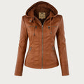 Chaqueta Flavia – Piel elegante marrón claro