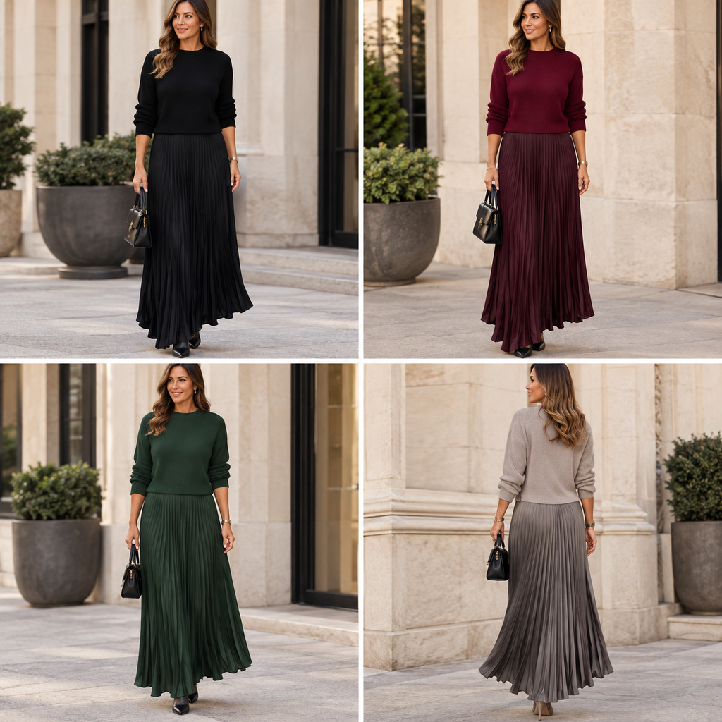 Conjunto Elsa – Jersey y falda plisada