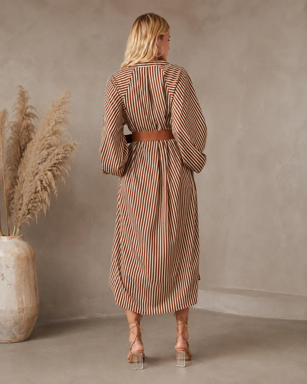 Vestido Nora – Rayas con cinturón