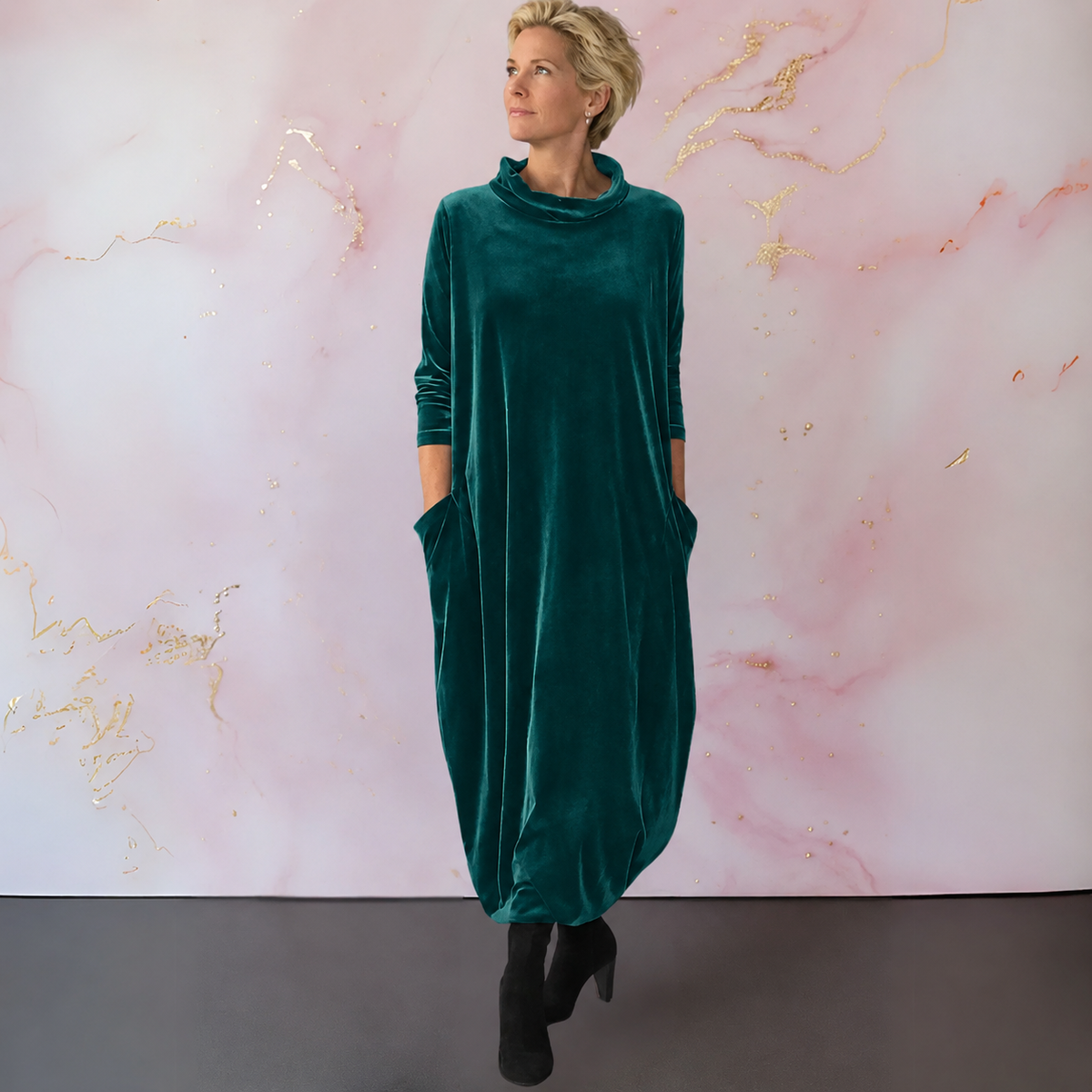 Vestido Elena – Maxi de terciopelo