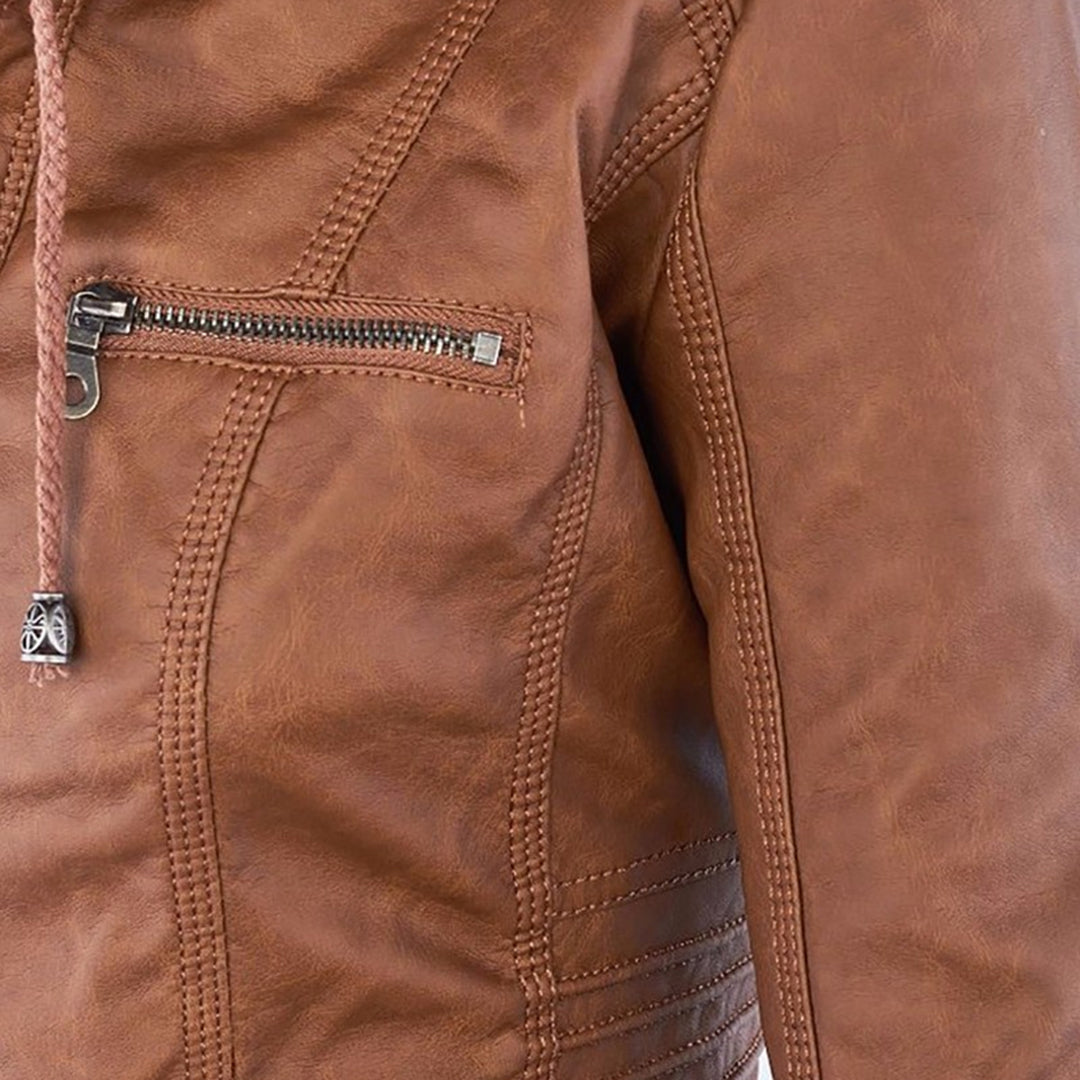 Chaqueta Flavia – Piel elegante marrón claro