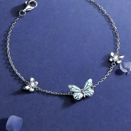 Pulsera Sueño Luminoso – Mariposa azul