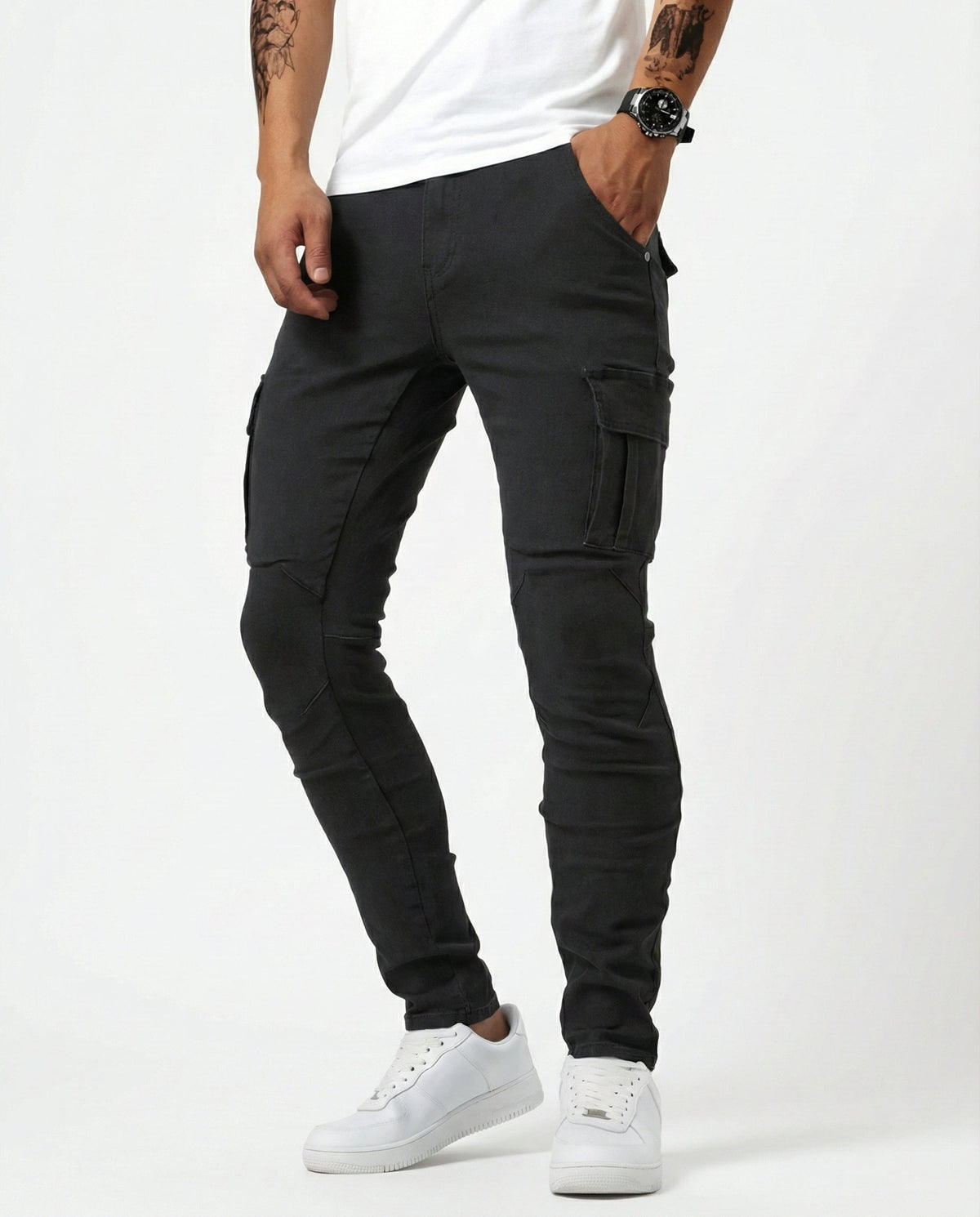 Pantalón Cargo – Marino elástico