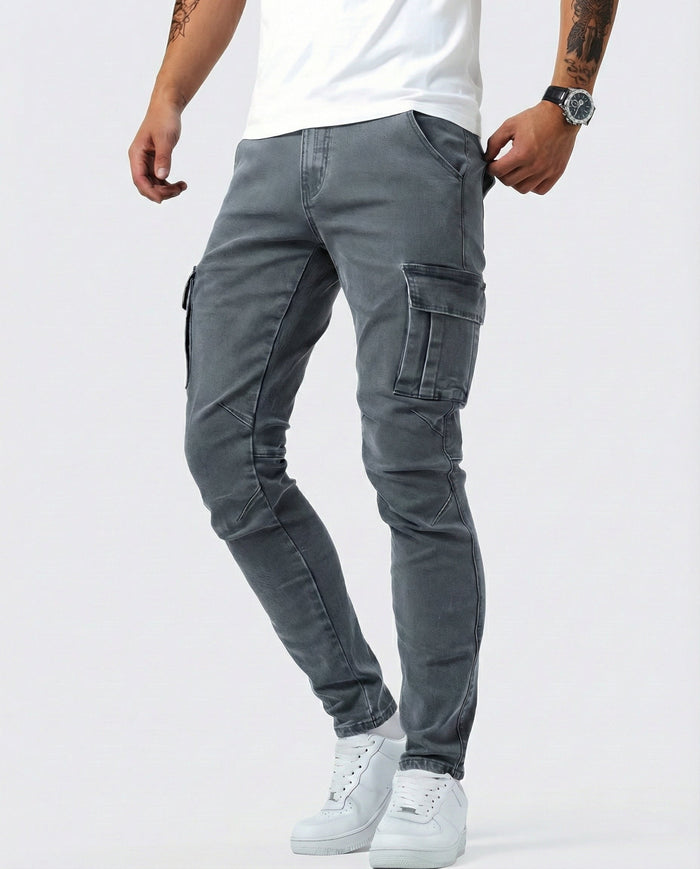 Pantalón Cargo – Marino elástico