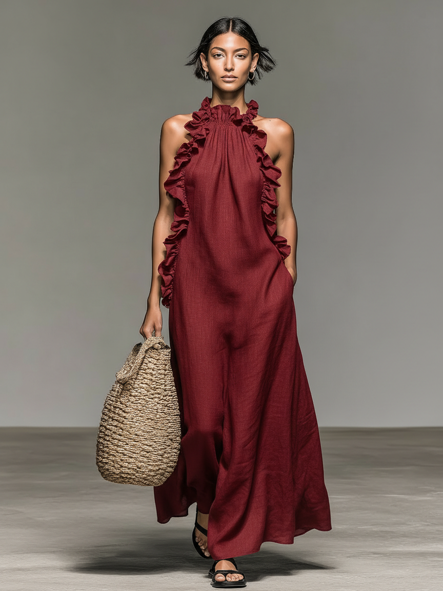 Vestido Lucía Luna – Largo con bolsillos