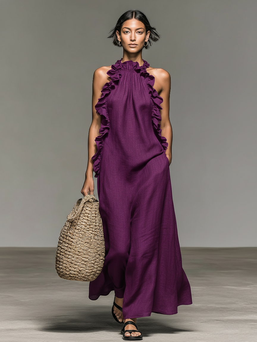 Vestido Lucía Luna – Largo con bolsillos
