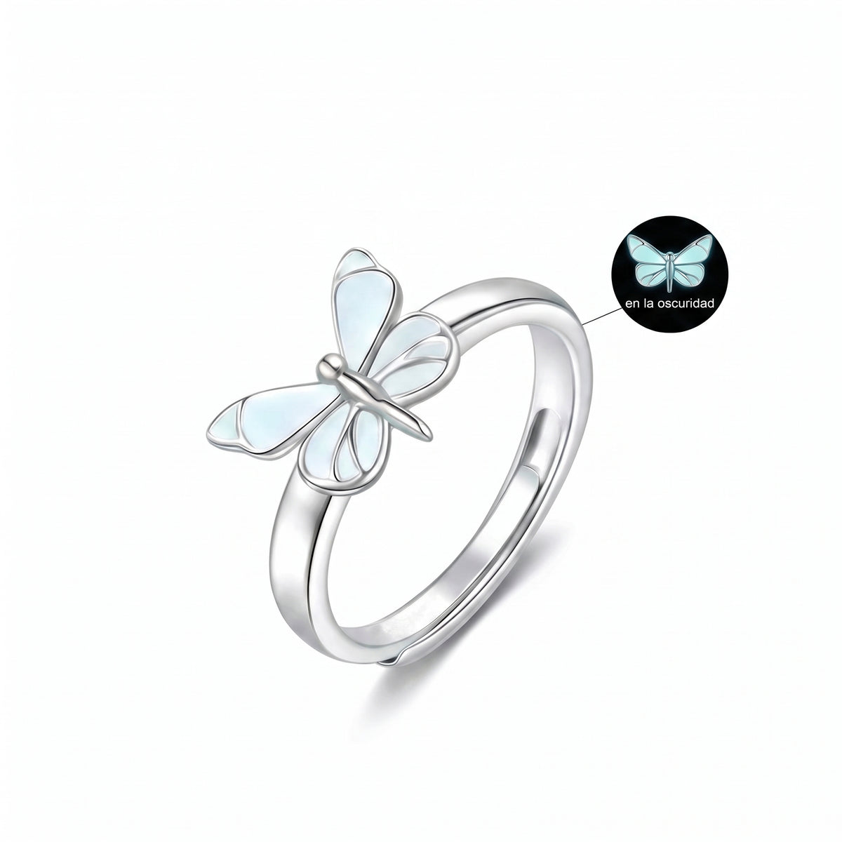 Pulsera Sueño Luminoso – Mariposa azul