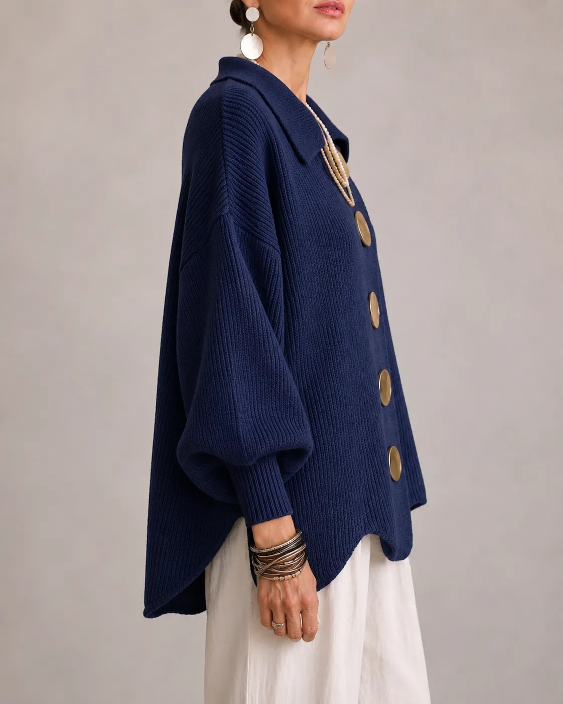Cárdigan Lana – Oversize con botones