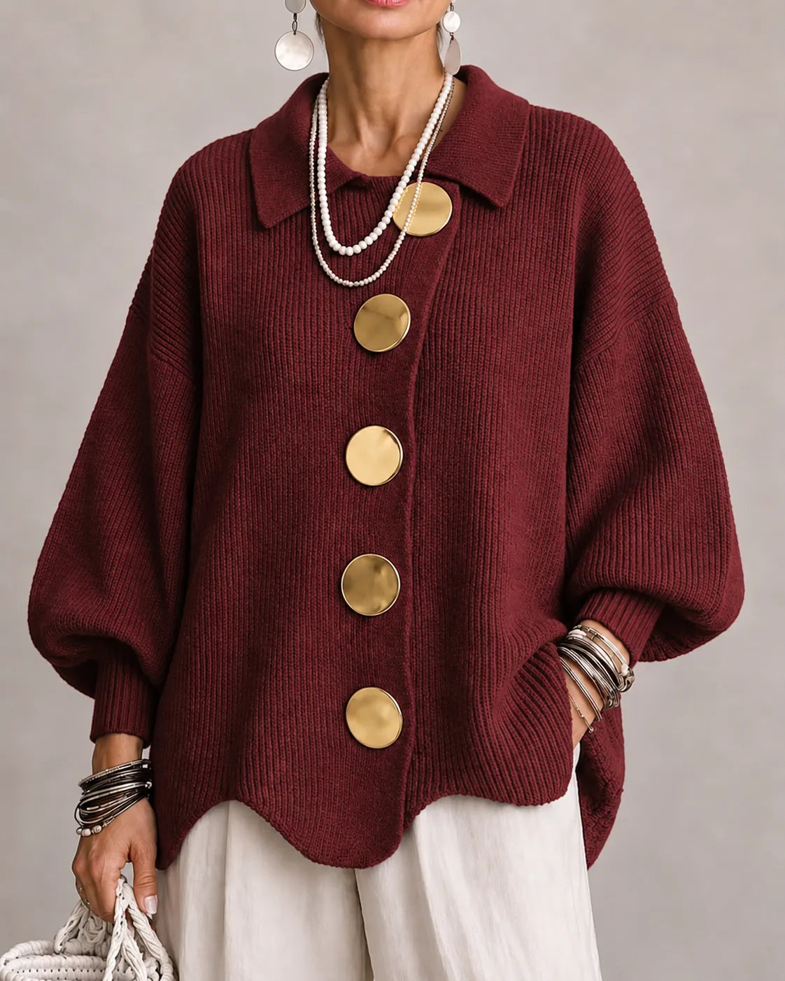 Cárdigan Lana – Oversize con botones