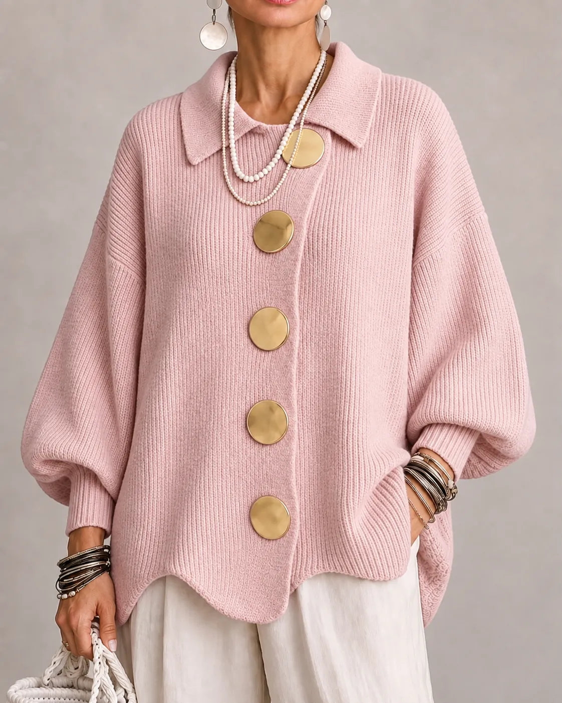 Cárdigan Lana – Oversize con botones