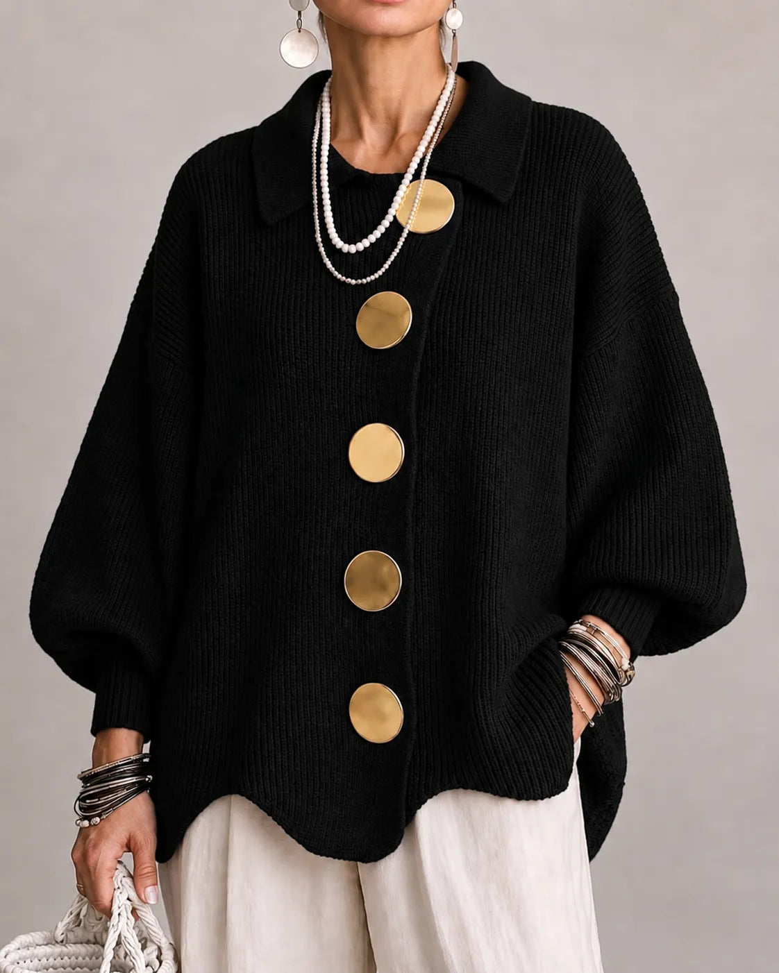 Cárdigan Lana – Oversize con botones