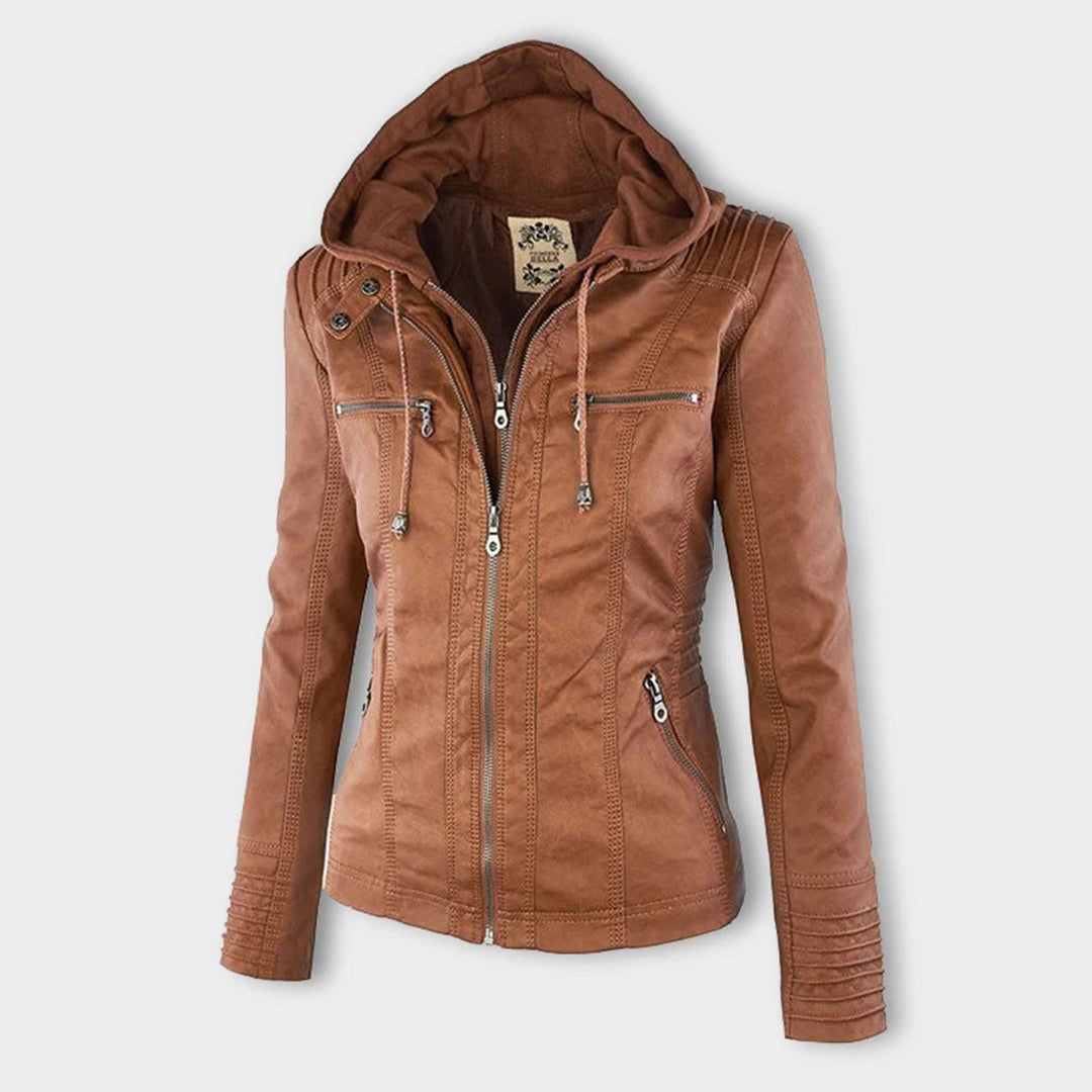 Chaqueta Flavia – Piel elegante marrón claro