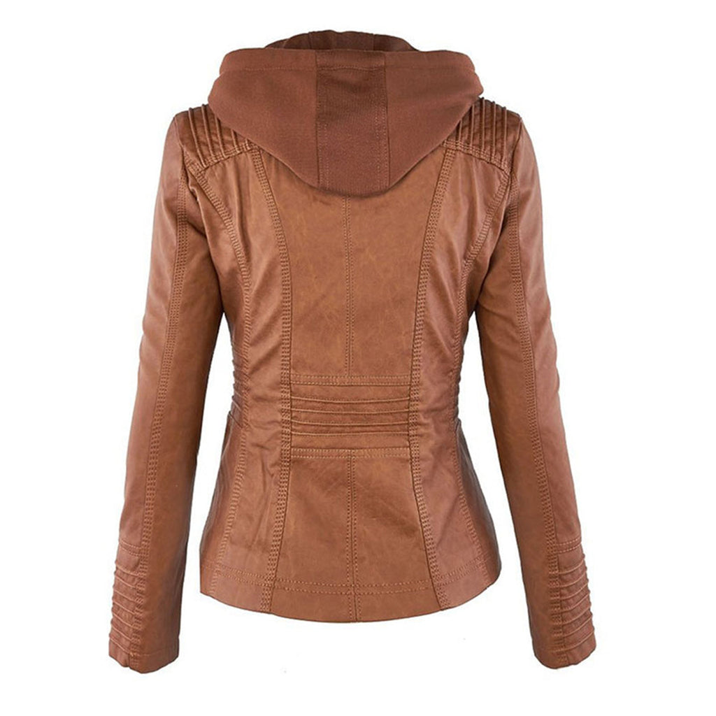 Chaqueta Flavia – Piel elegante marrón claro