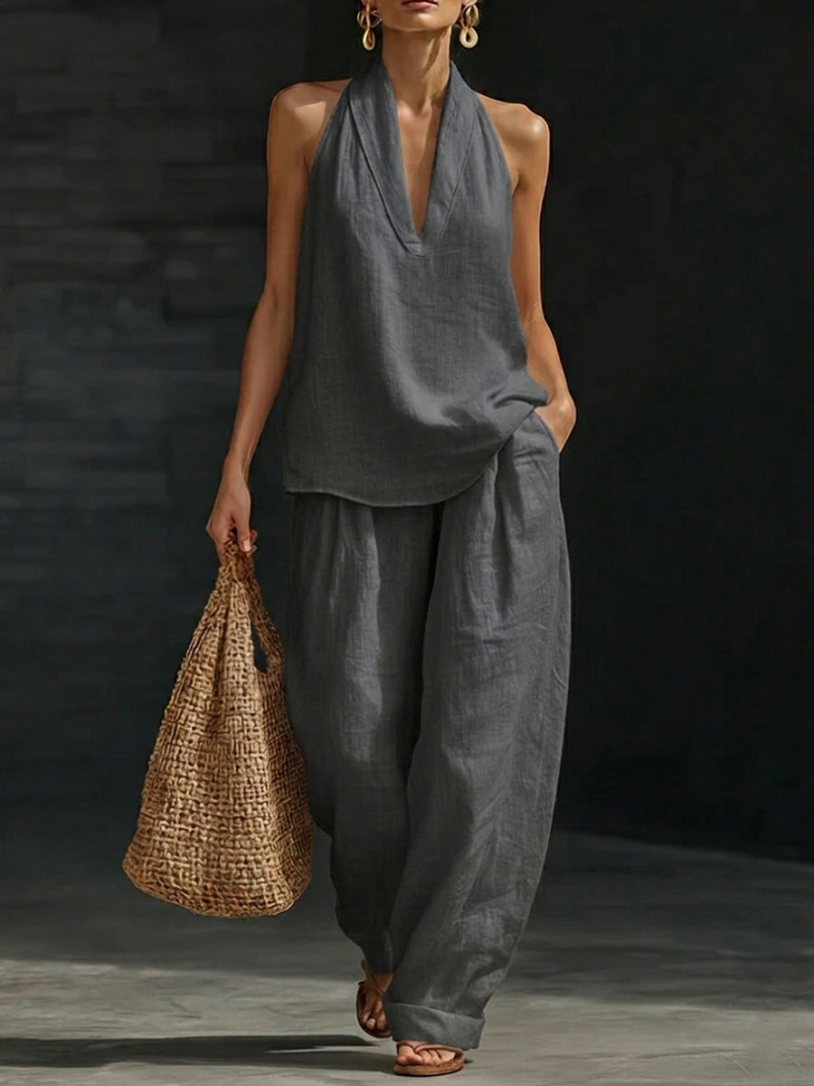 Conjunto Paula – Top y pantalón ancho
