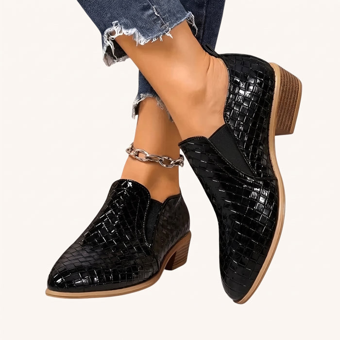Botines Noemi – Trenzados con tacón ancho