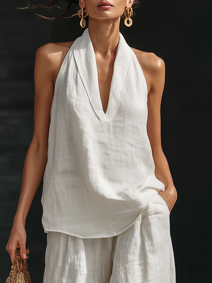 Conjunto Paula – Top y pantalón ancho