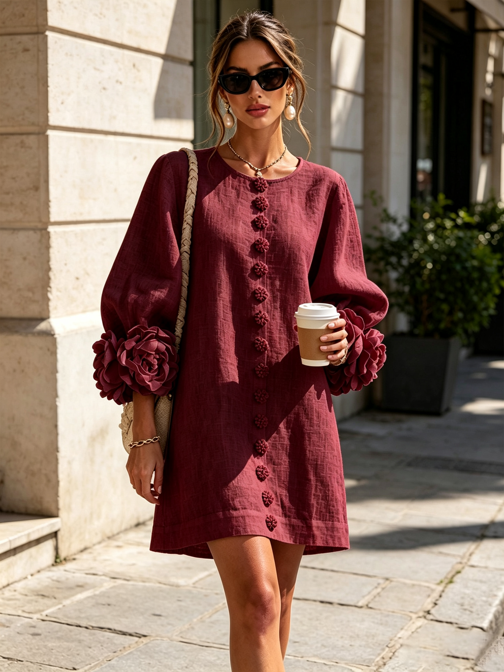 Vestido Flor – Floral abotonado