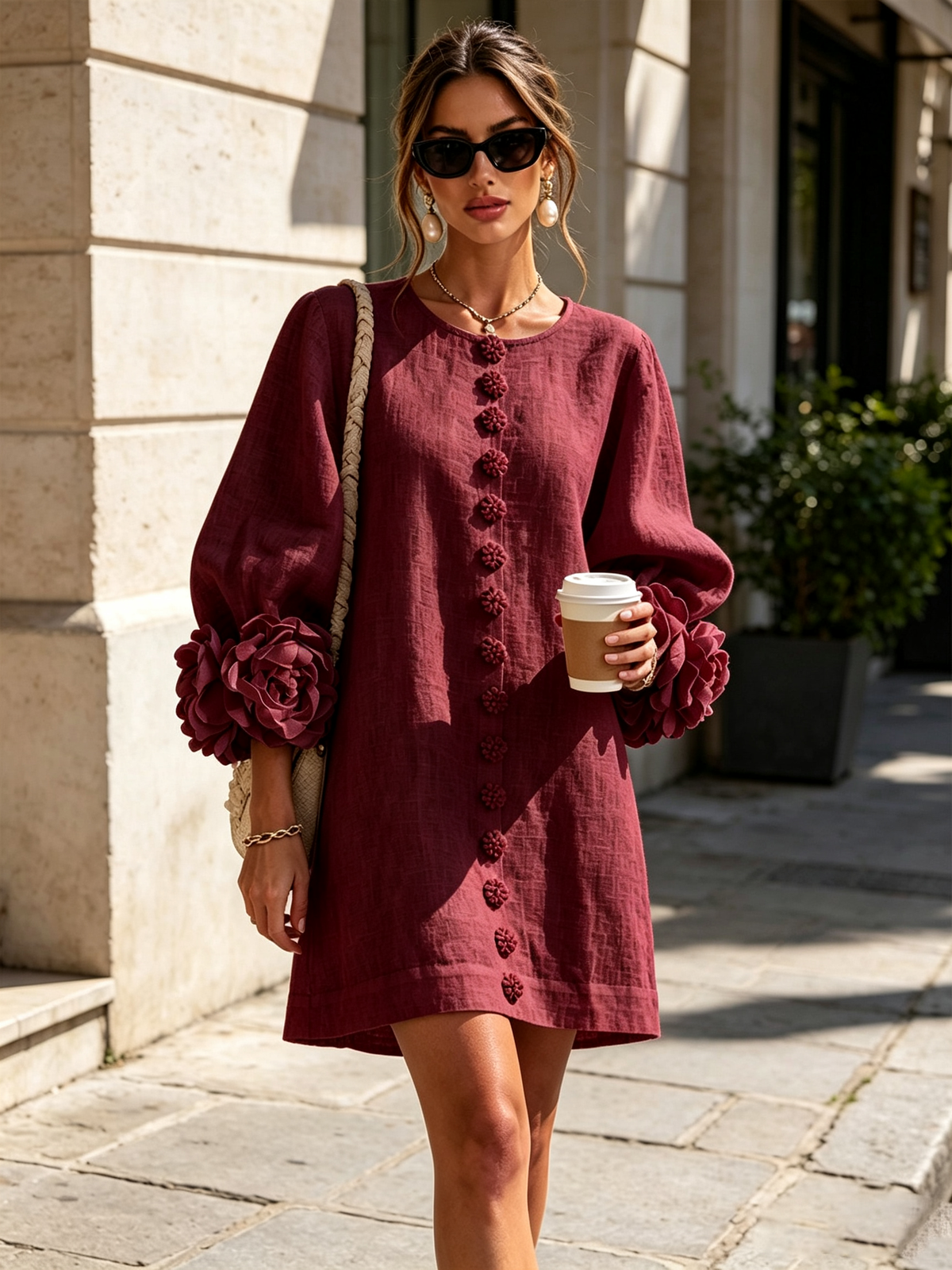 Vestido Flor – Floral abotonado