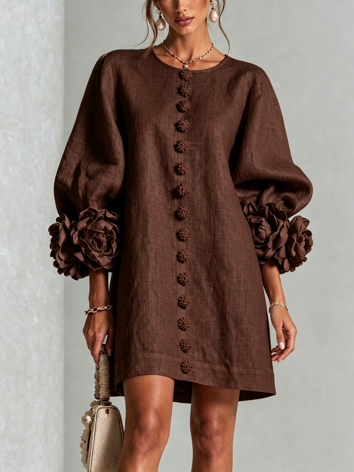 Vestido Flor – Floral abotonado