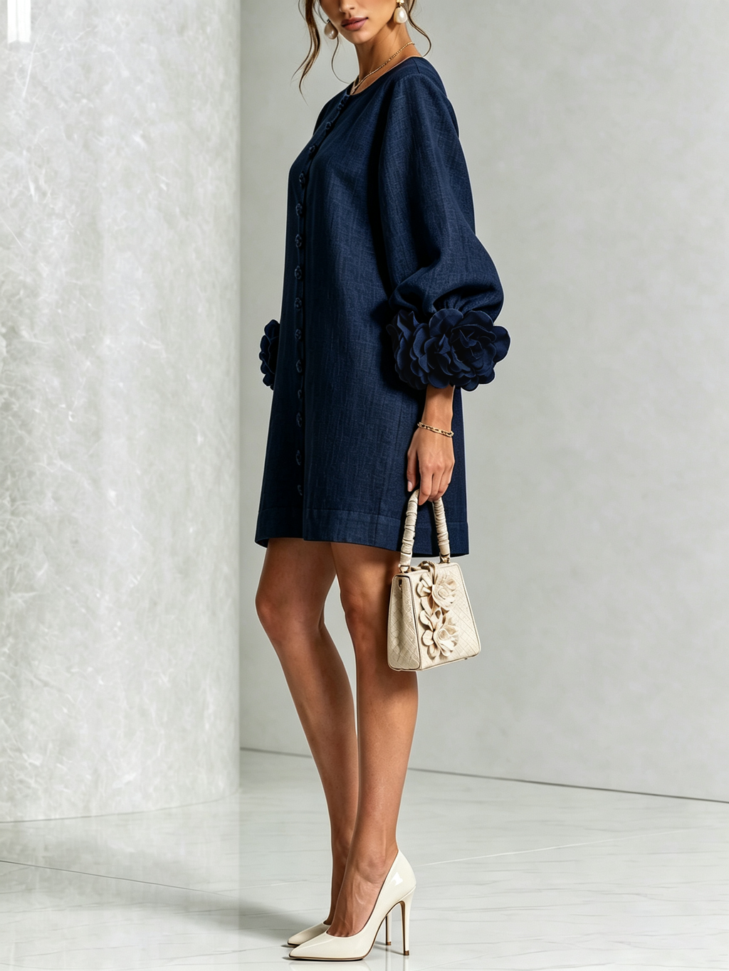 Vestido Flor – Floral abotonado