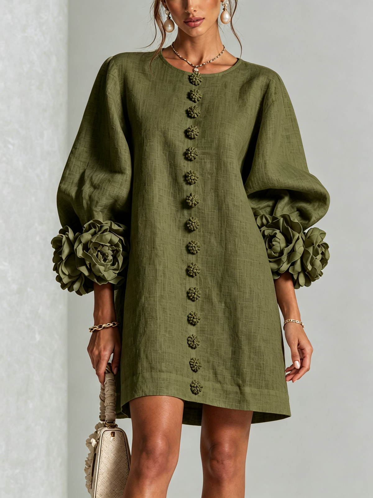 Vestido Flor – Floral abotonado