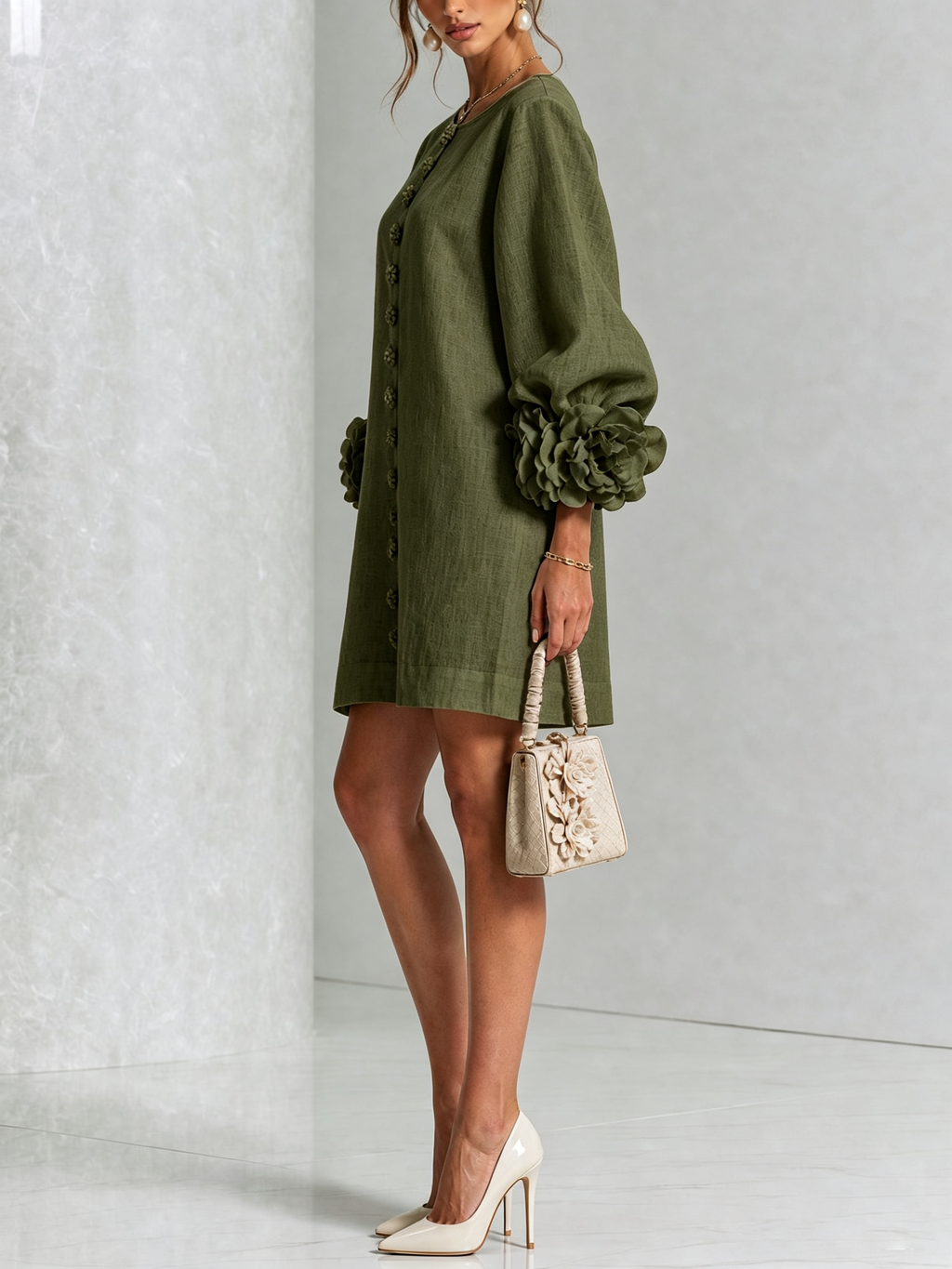 Vestido Flor – Floral abotonado
