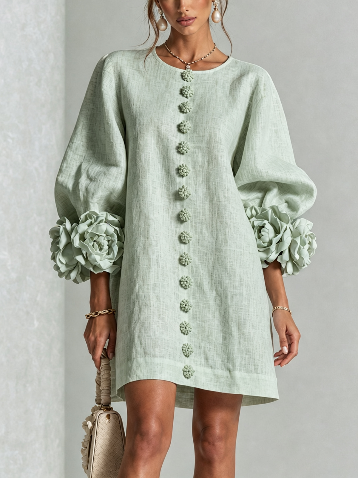 Vestido Flor – Floral abotonado