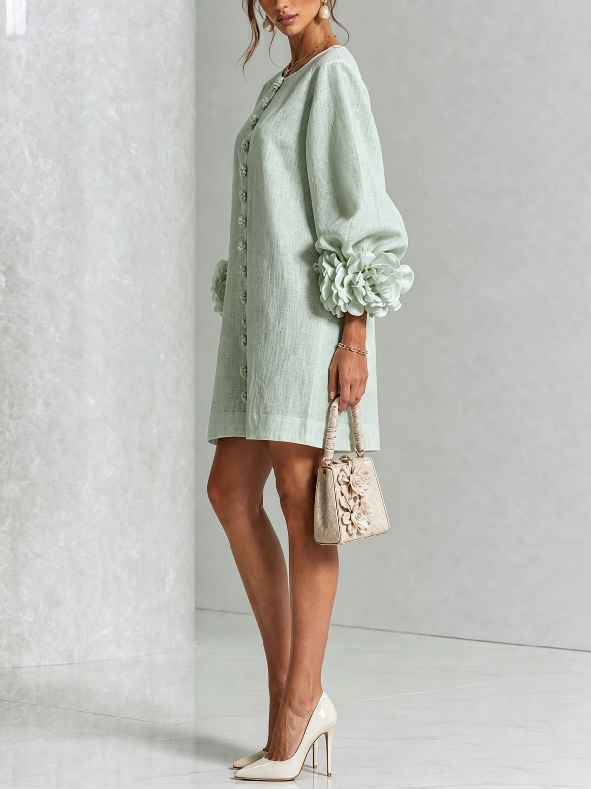 Vestido Flor – Floral abotonado