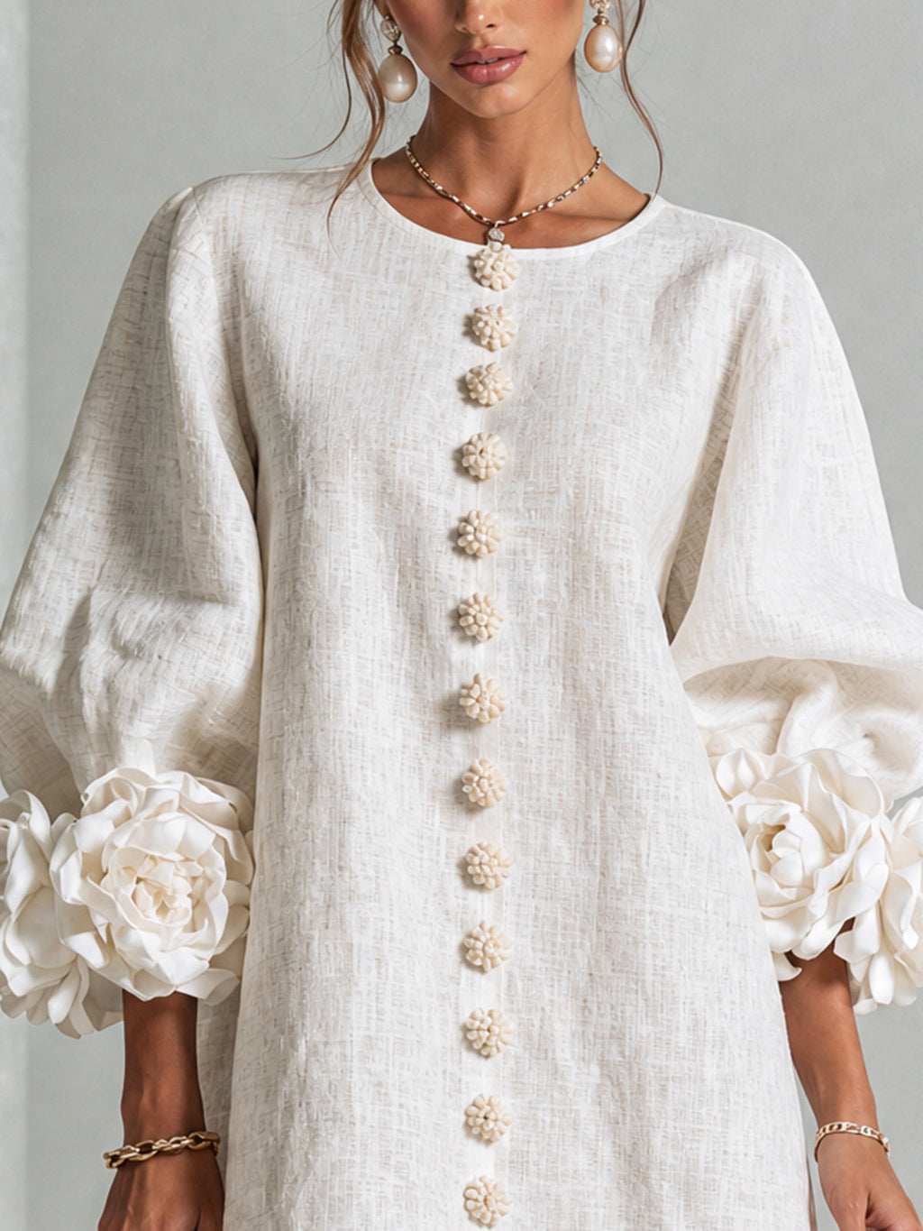Vestido Flor – Floral abotonado