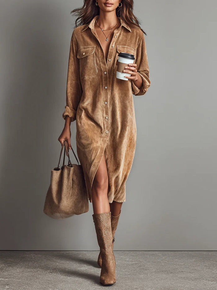 Vestido Rosaria – Midi amplio con dobles bolsillos