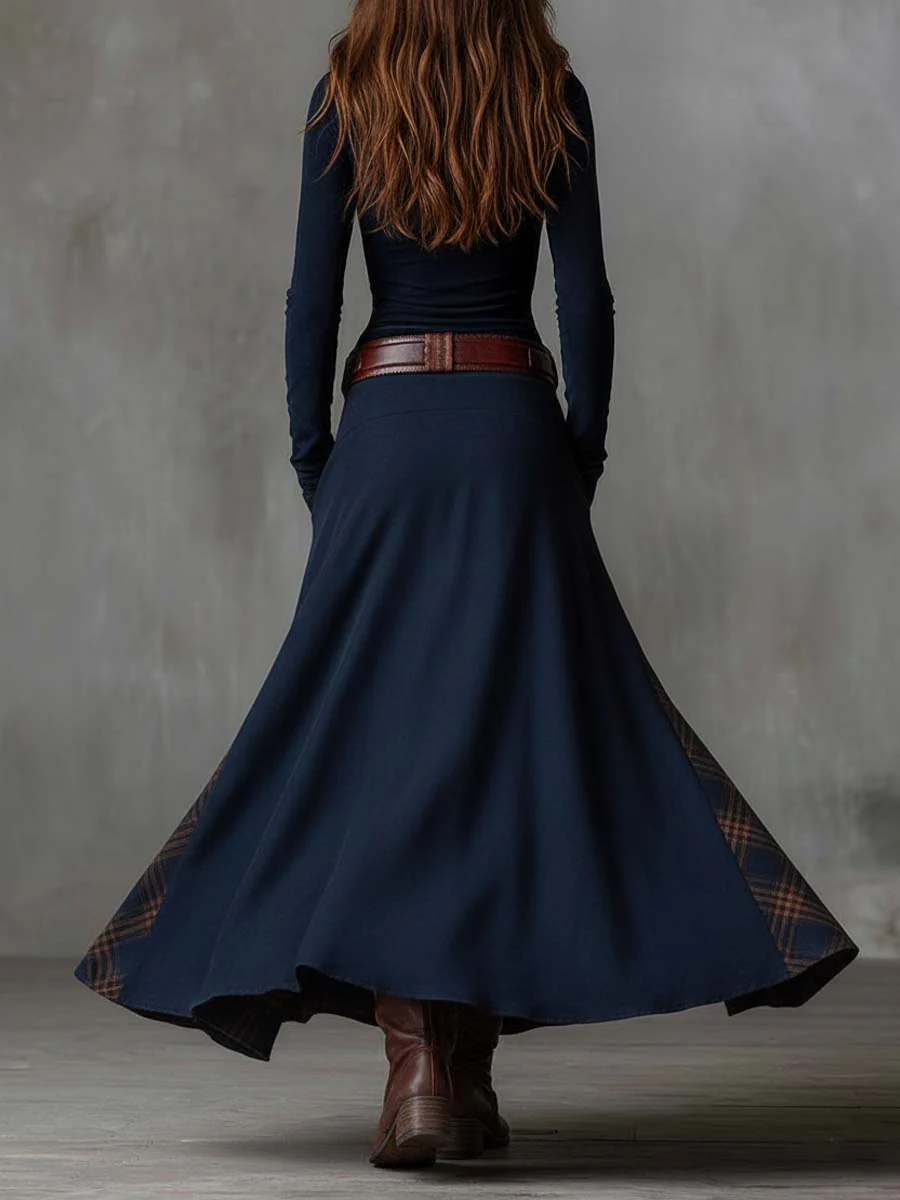 Vestido Livia – Maxi de ante con cinturón