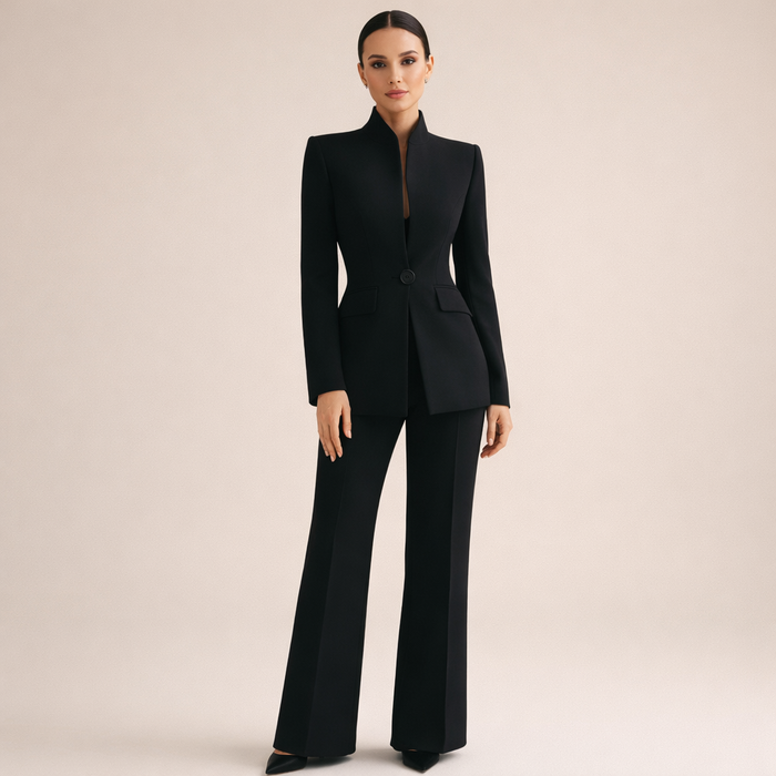 Conjunto Vessalia – Traje sastre con pantalón ancho