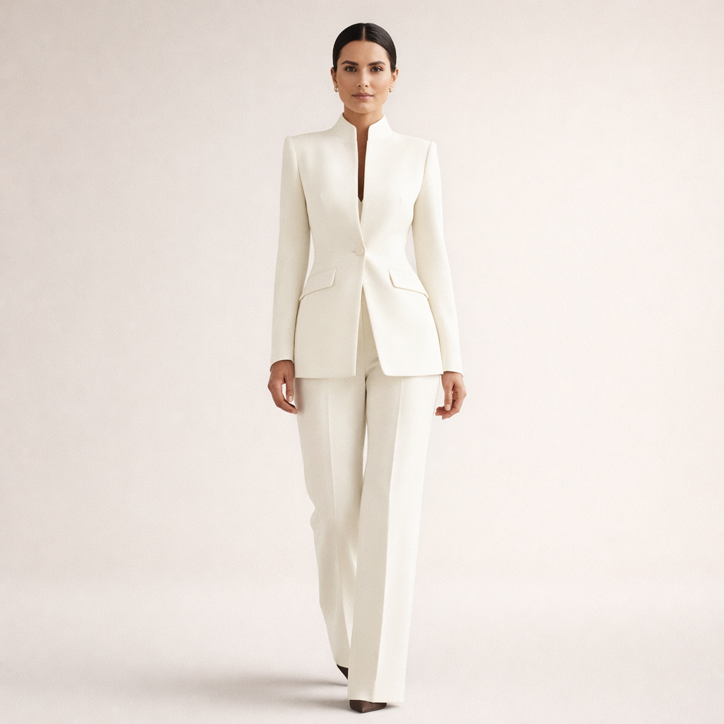 Conjunto Vessalia – Traje sastre con pantalón ancho