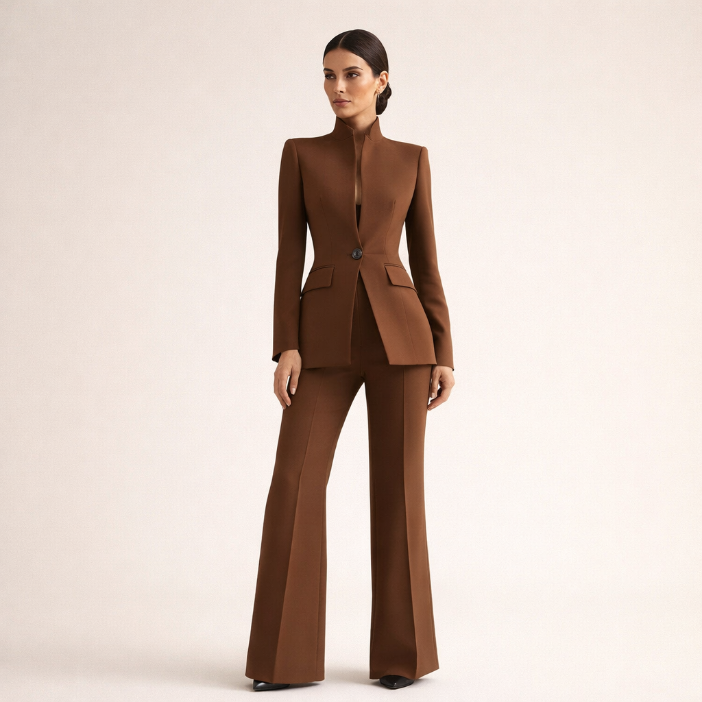 Conjunto Vessalia – Traje sastre con pantalón ancho