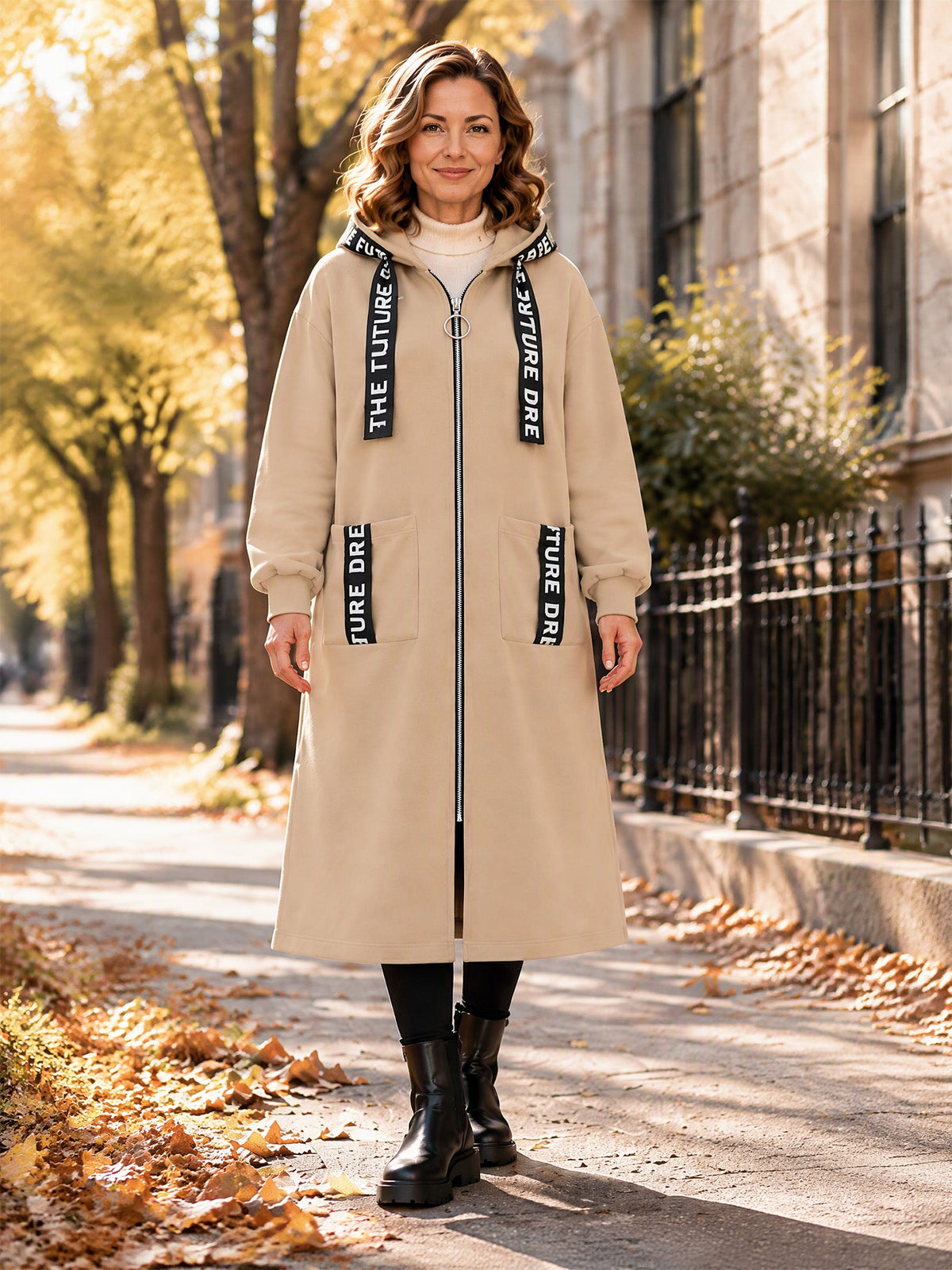 Abrigo Marina – Sudadera oversize con capucha
