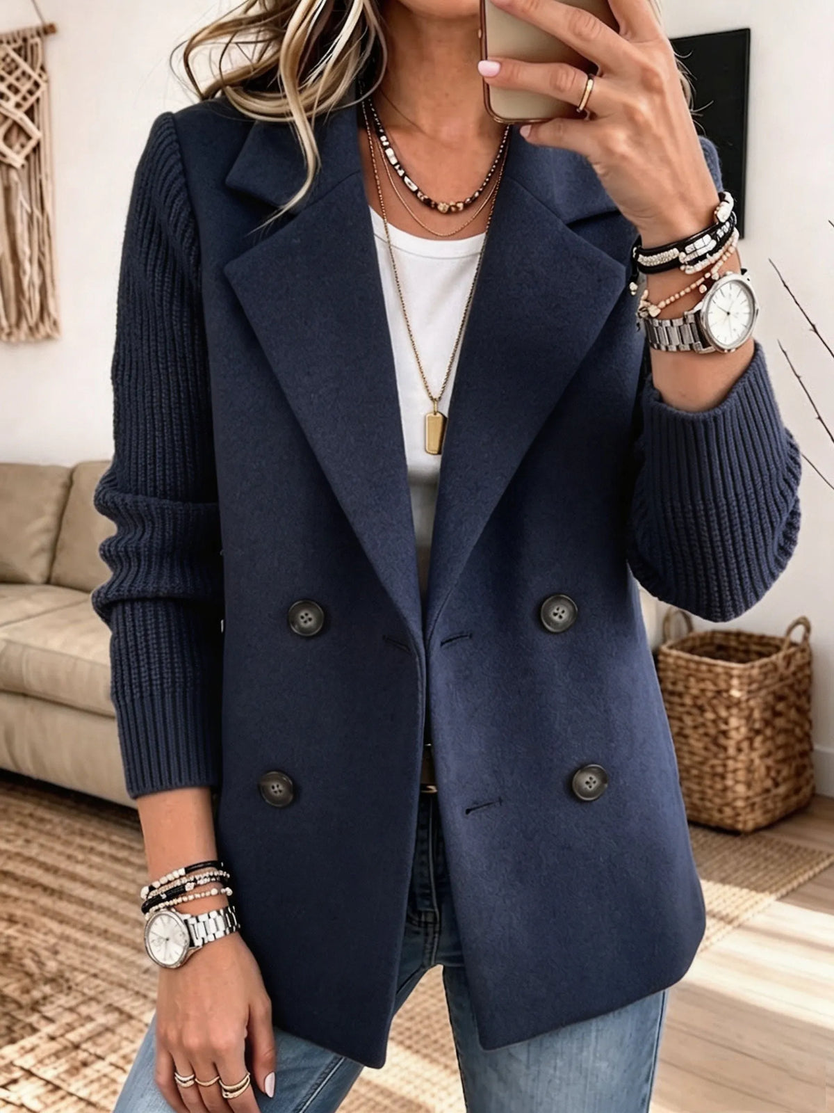 Blazer Carla – Mangas de punto