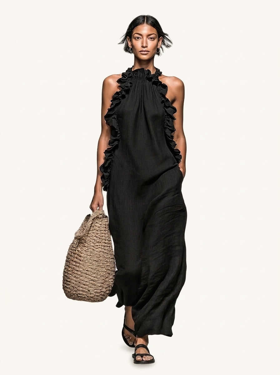 Vestido Lucía Luna – Largo con bolsillos