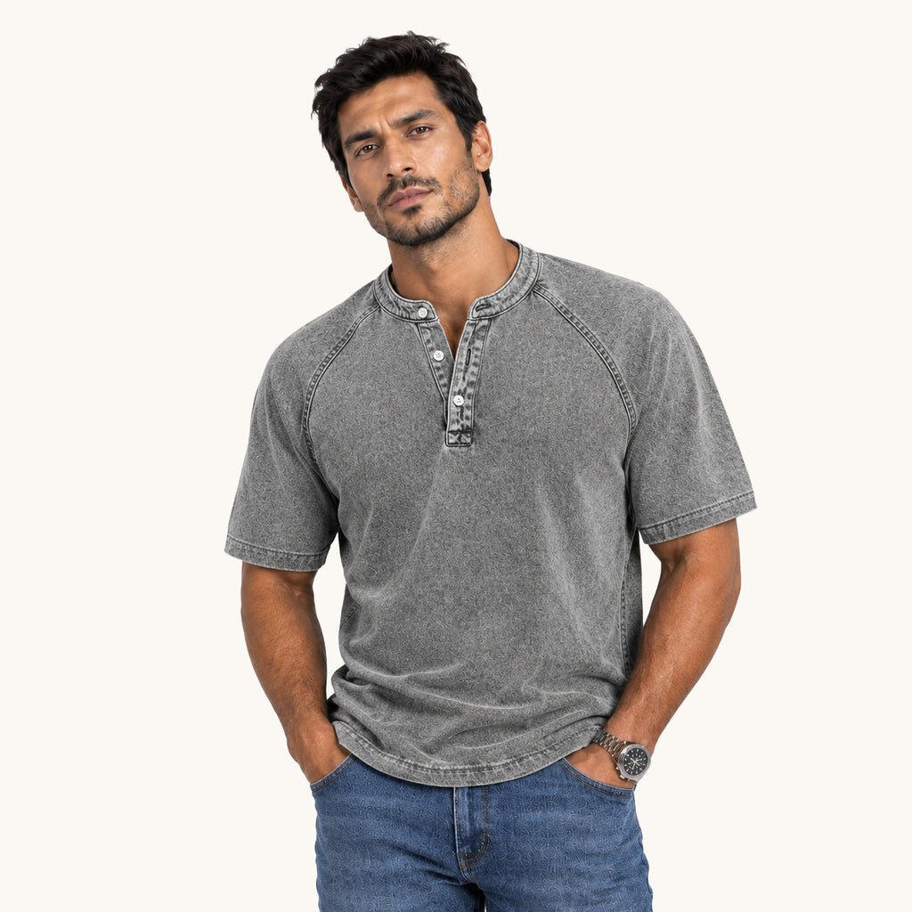 Camiseta Henley – Básica