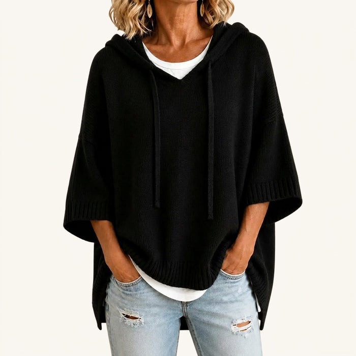 Poncho Oriana – Punto con capucha