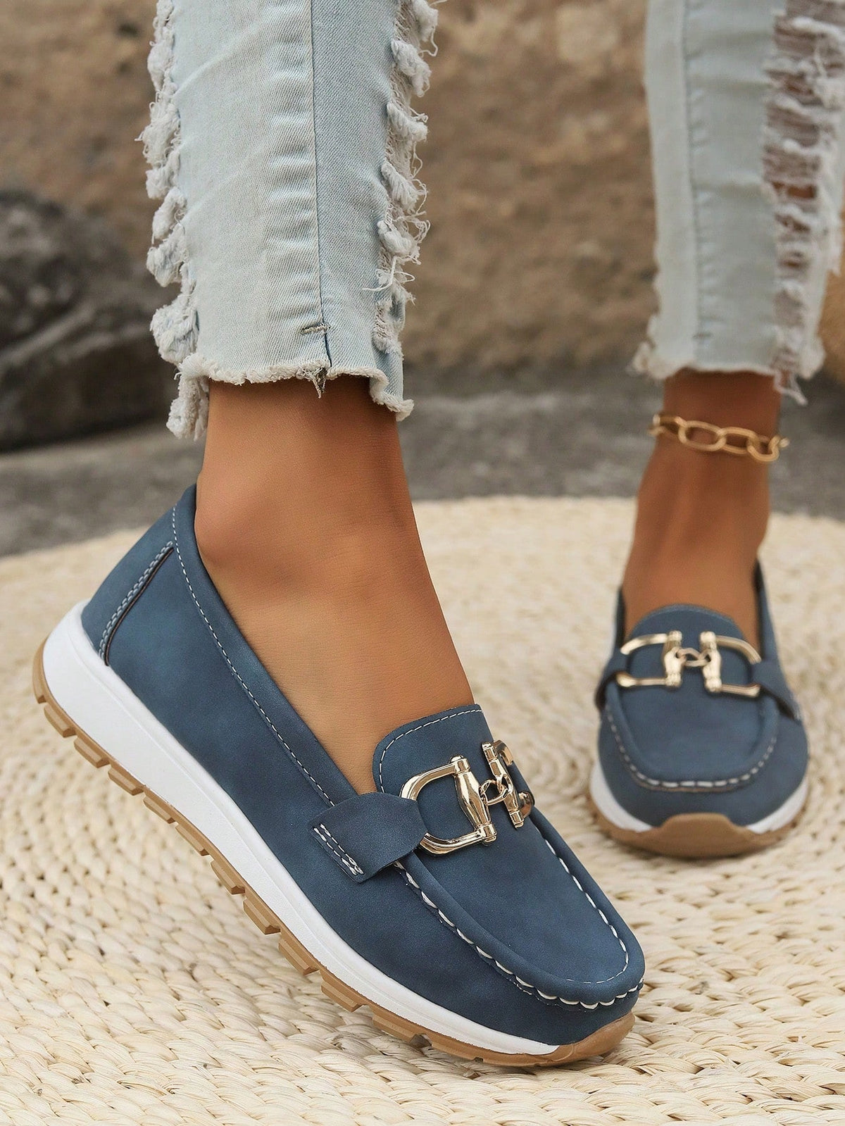 Mocasines Daniela – Plataforma con hebilla