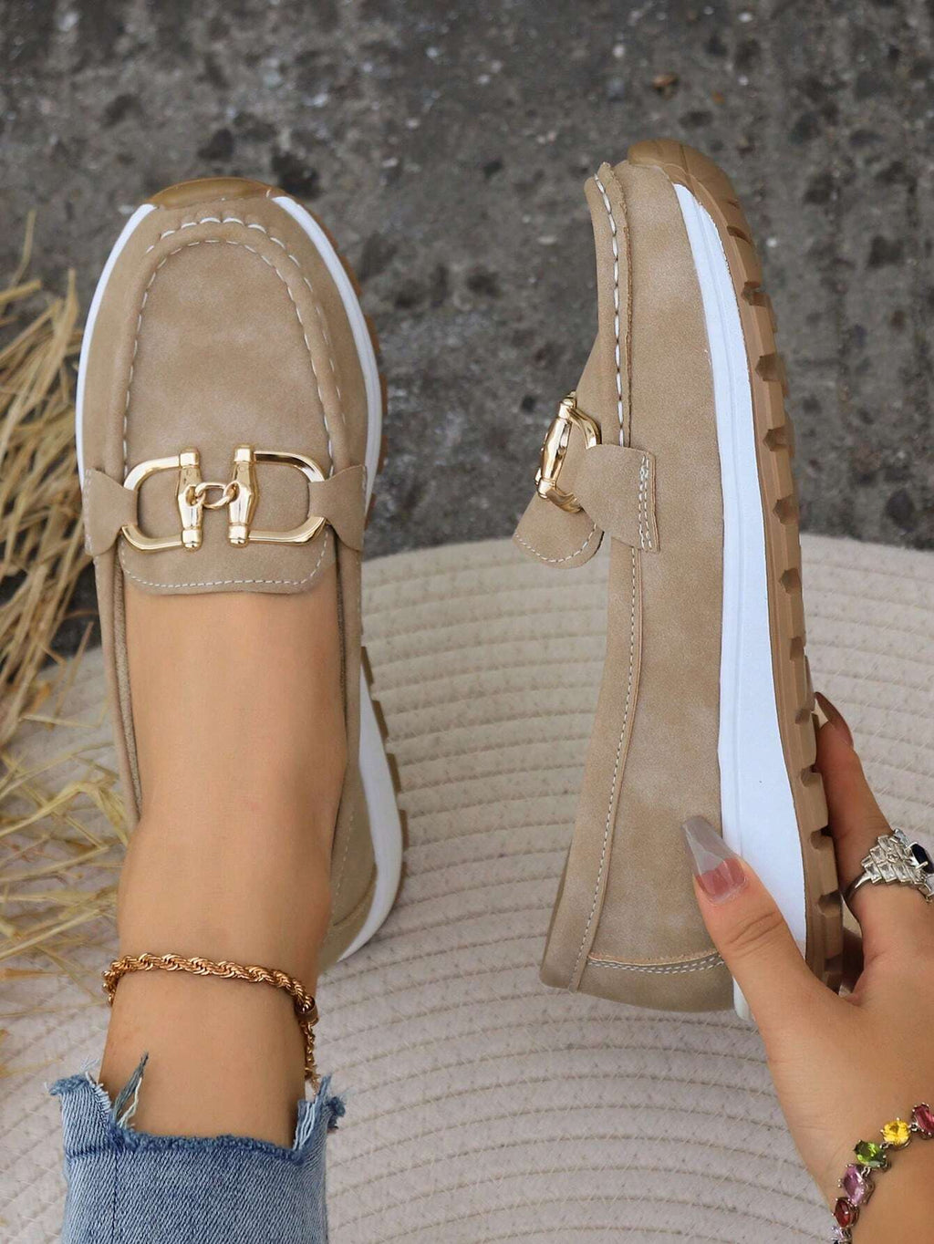 Mocasines Daniela – Plataforma con hebilla