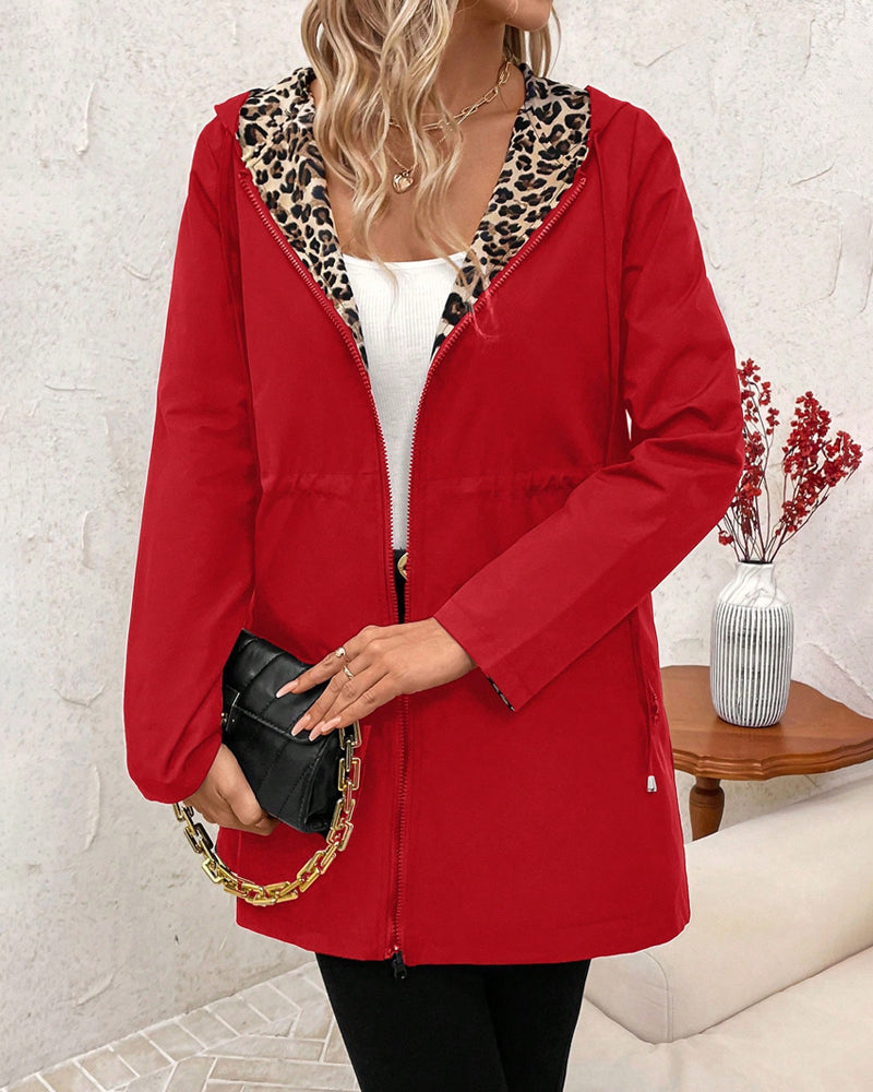 Abrigo Reversible – Leopardo con capucha