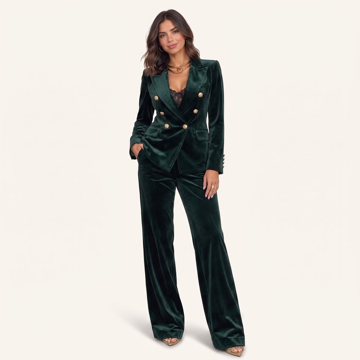 Conjunto Noa – Blazer y pantalón de terciopelo