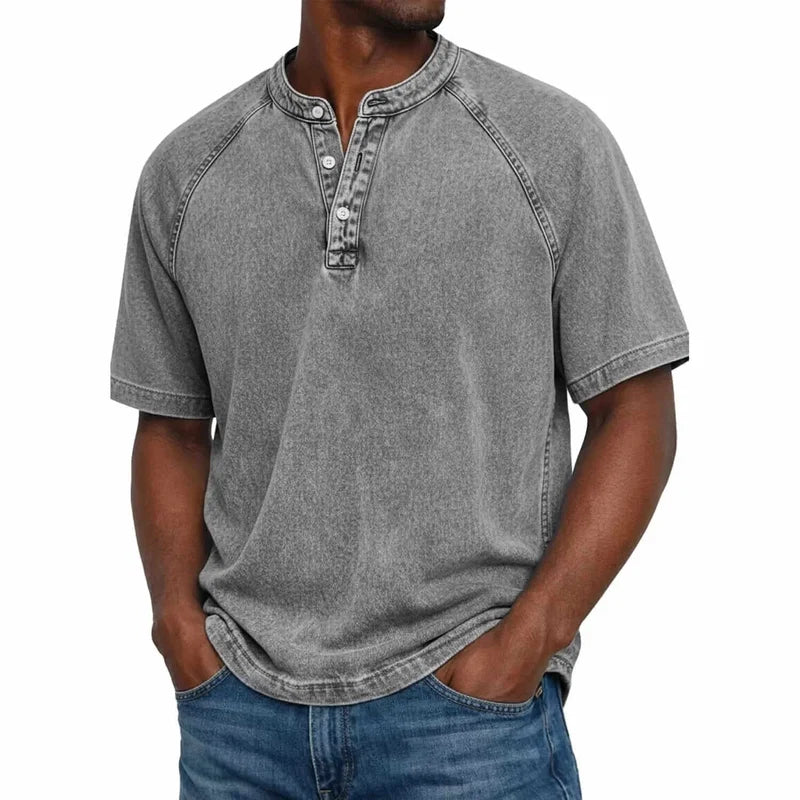 Camiseta Henley – Básica